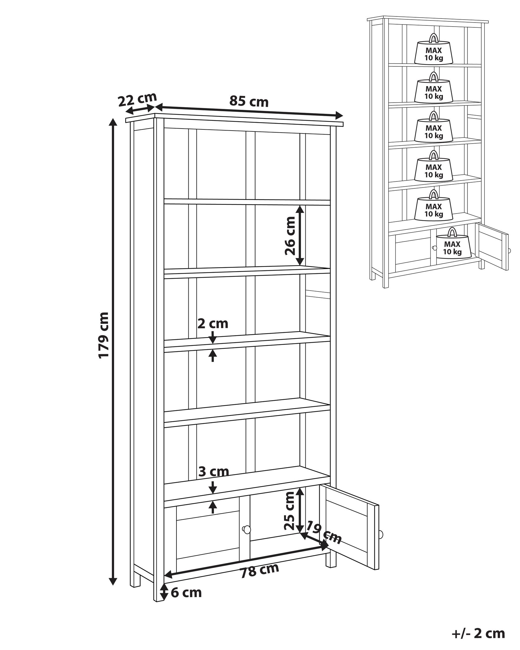 Bookcase Light Wood SALTON_941422