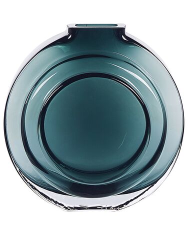 Bloemenvaas turquoise glas 27 cm KAPELI
