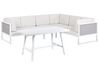 Lounge Set Aluminium weiss 6-Sitzer linksseitig Auflagen cremeweiss CASTELLA/FRATTE_932050