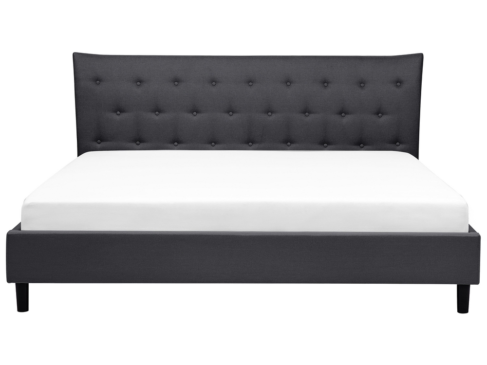Dark grey double bed frame discount
