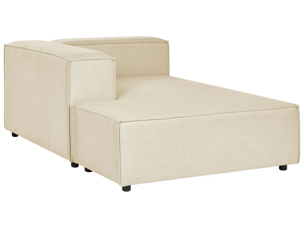 Chaise Longue APRICA Faux Linen Beige_897297