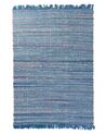 Vloerkleed katoen blauw 140 x 200 cm BESNI_805856