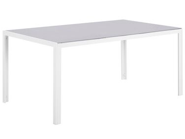 Puutarhapöytä alumiini harmaa/valkoinen 160 x 90 cm CATANIA