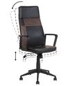 Kancelárska stolička čierna a hnedá výškovo nastaviteľná DELUXE_756221