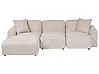 Sofá modular esquinero HEDE Tela Beige claro Derecha