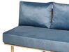 Tweezitsbank met tafel stof blauw SALO_932602