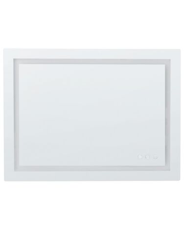 Specchio da parete LED argento 80 x 60 cm PRENOIS