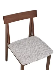 Set of 2 Dining Chairs ISLE Wood Brown/ Grey_945358