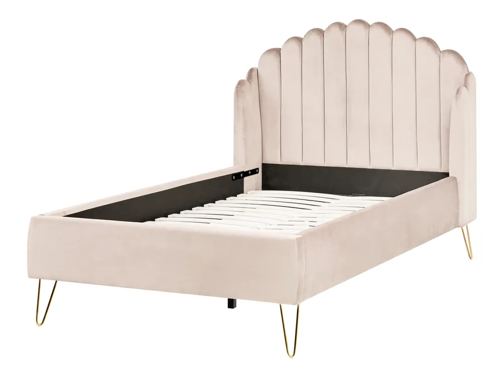 Bed Fabric AMBILLOU 120 x 200 cm (EU Small Double) Light Beige_1014271