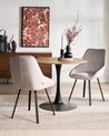 Set of 2 Dining Chairs TERLTON Velvet Light Beige
