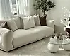 Sofa 3 Seater LUVOS Fabric Off-White