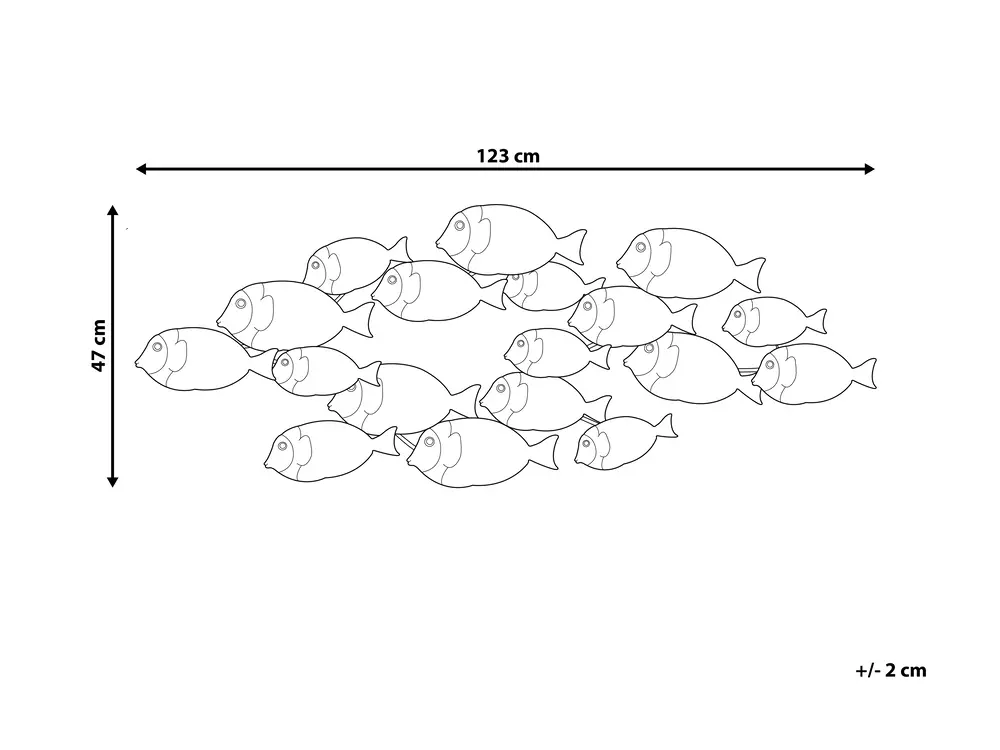 Wall Decor Fish FERMIUM Metal 47 cm Multicolour_742291