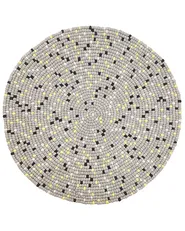 Rug PENEK Light Grey ø 140 cm Wool_848939