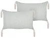 Set of 2 Decorative Cushions HAKONE 45 x 25 cm Mint Green Geometric Pattern