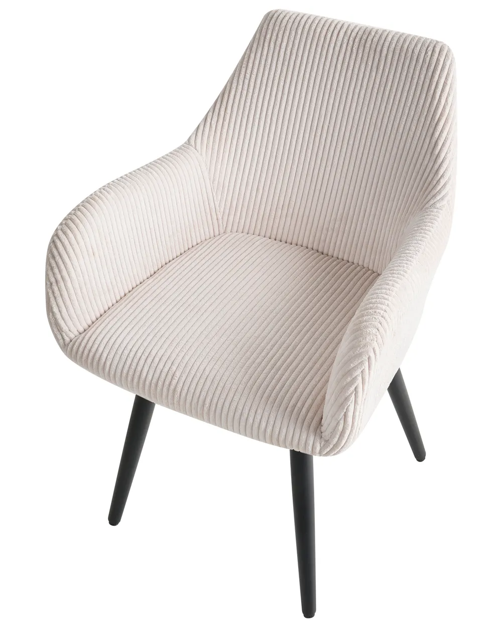 Set di 2 sedie da pranzo MORI Velluto a coste Beige chiaro_1042056