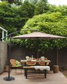 Grand parasol de jardin beige sable ⌀ 300 cm RAVENNA II_372845