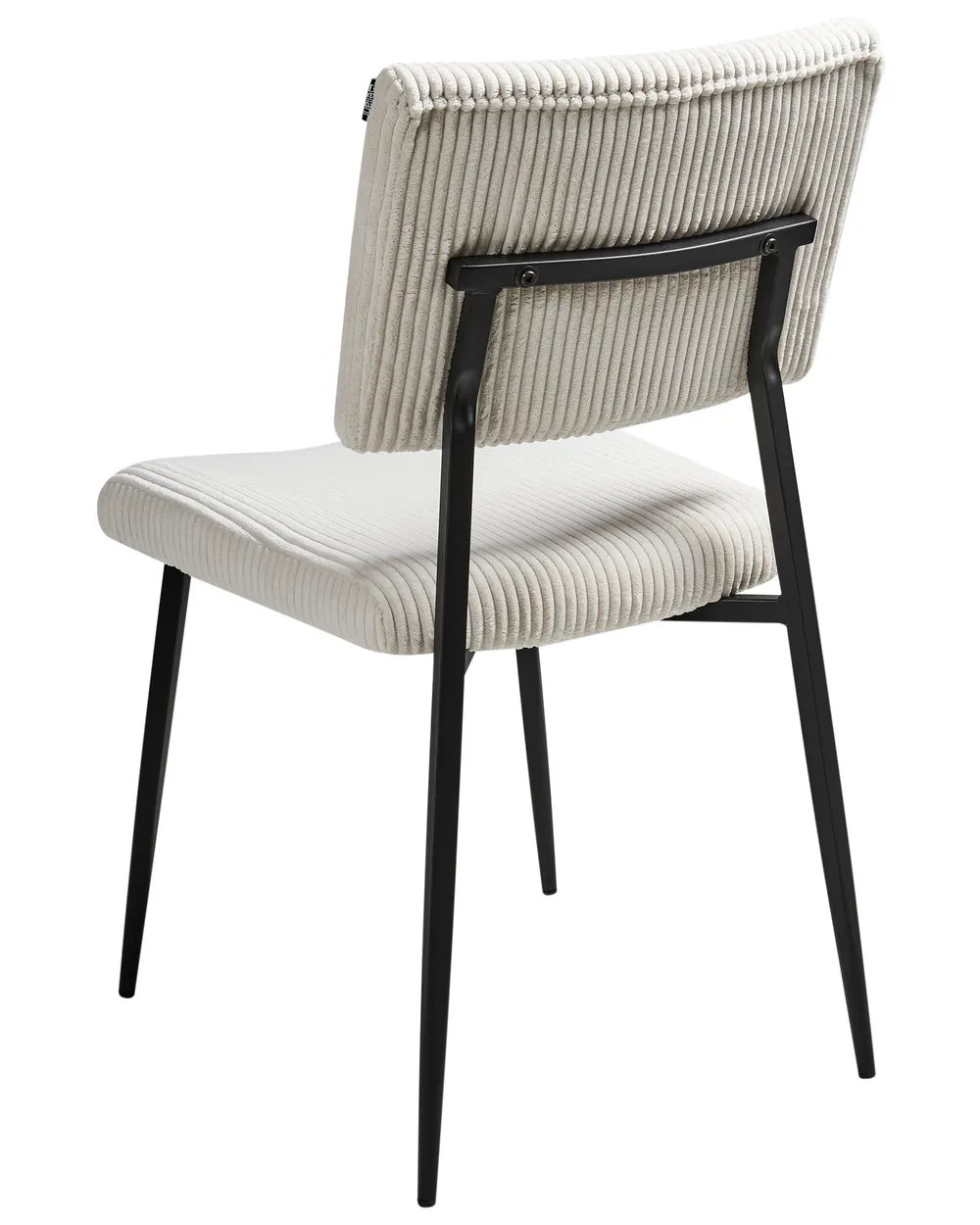 Set of 2 Dining Chairs STURGIS Corduroy Off-White_963273