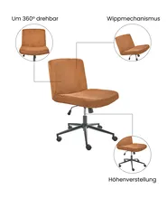 Schreibtischstuhl GEDDES Cord Goldbraun_1074404