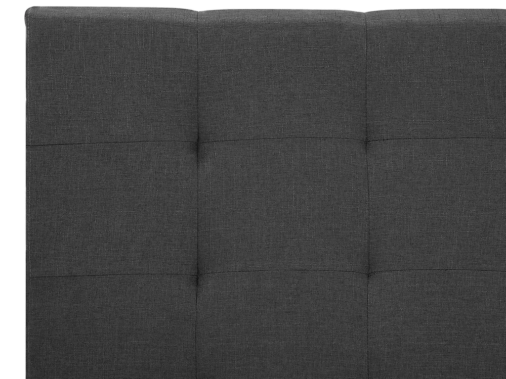 Lit à eau Tissu LA ROCHELLE 180 x 200 cm Gris foncé_844900