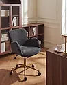 Silla de escritorio MISORELA Chenilla Gris oscuro