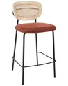 Lot de 2 chaises de bar en tissu orange MAYETTA_931905