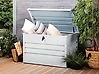 Storage Box CEBROSA 100 cm 62 cm Metal Light Grey