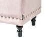 Repose-pieds avec rangement en velours rose pastel LORETTO _933962