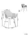 	Conjunto de 2 sillas de comedor blanco/madera clara NASHUA_805001
