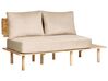 2-seters stoffsofa med bord beige SALO_932613