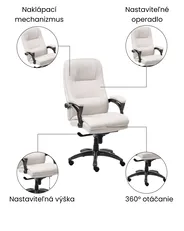 Kancelárske kreslo MAGNUS Ľan Svetlobéžová_1063031