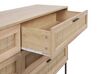 Kommode heller Holzfarbton 6 Rattan-Schubladen PASCO_928474