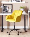 Sametová kancelářská židle žlutá ANTARES_867688