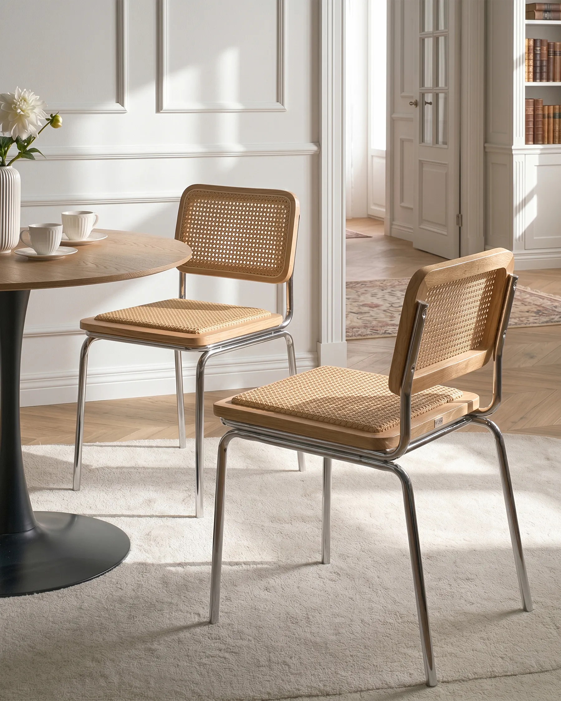 Set di 2 sedie da pranzo CORVALLIS Rattan sintetico (PE) Marrone chiaro_1061975