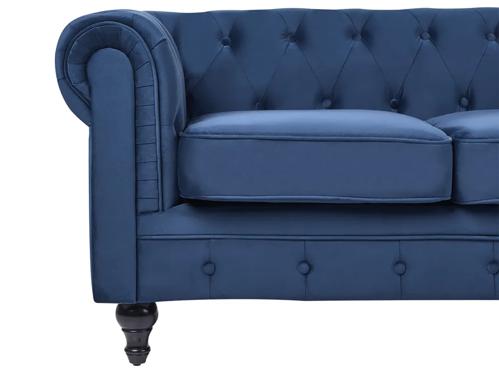Divano 3 posti CHESTERFIELD Velluto Blu marino_1042044