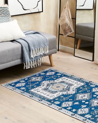 Runner Rug 80 x 200 cm Blue and Beige PARVAKADLI