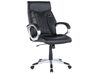 Kožená kancelářská židle černá TRIUMPH_503866