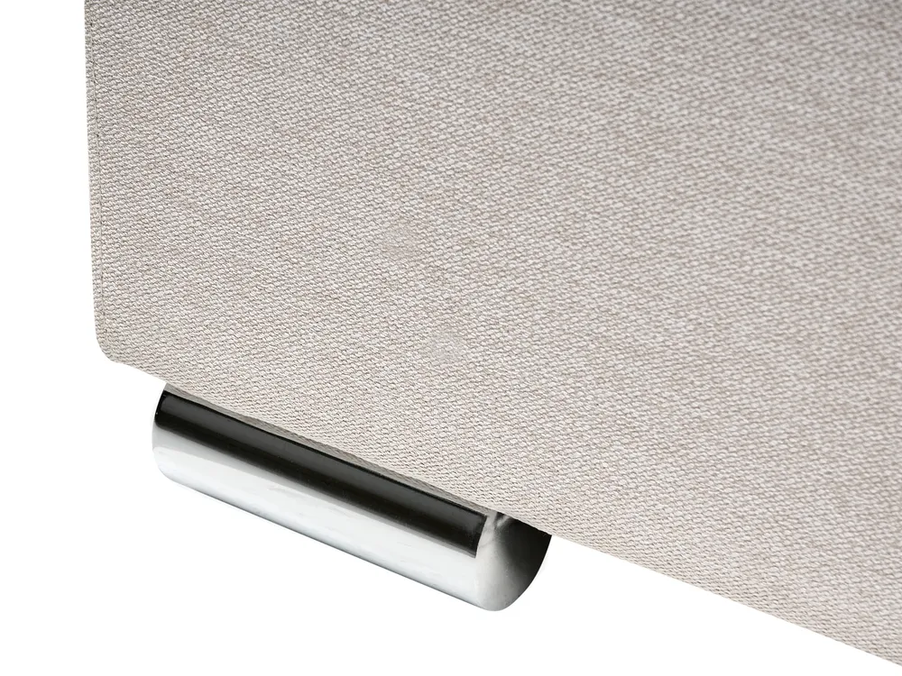 Ottoman Bed ROUEN Fabric Light Beige 140 x 200 cm (EU Double)_996731