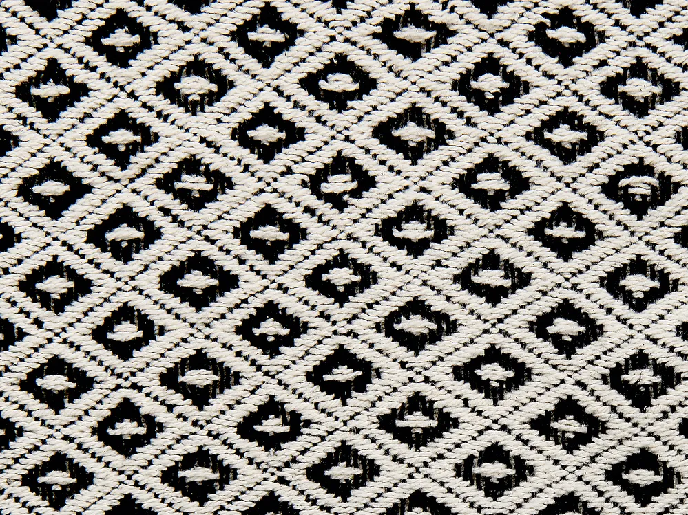 Plaid CHYAMA Bomuld 125 x 150 cm Sort/beige_839765