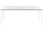 Stół ogrodowy SOVARETO 180 cm 90 cm Efekt marmuru Biały marmur_1008418