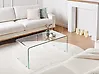 Coffee Table KENDALL Tempered Glass Transparent