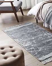 Tappeto HANLI Grigio 80 x 150 cm Viscosa_1179056