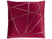 Zestaw 2 poduszek dekoracyjnych PINUS 45 x 45 cm Welur Czerwony Wzór geometryczny_810643