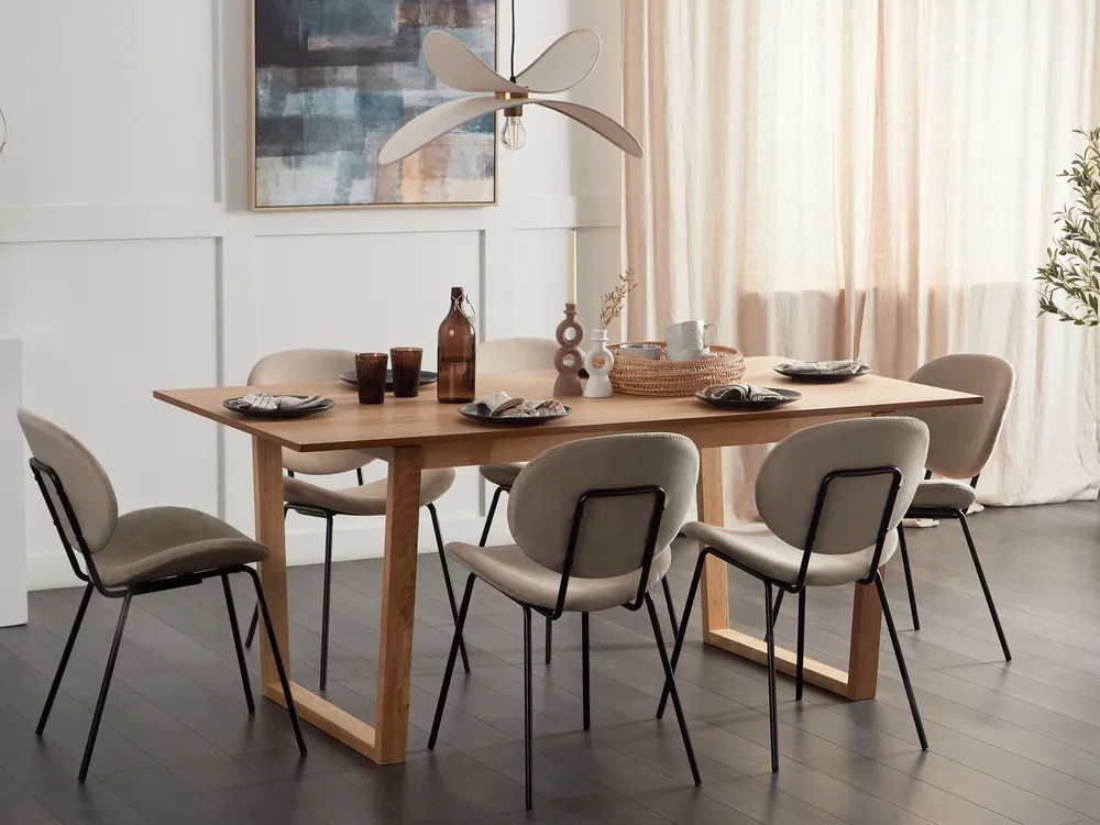 Dining Table CAMDEN Light Ash Wood 180 cm 95 cm_899187