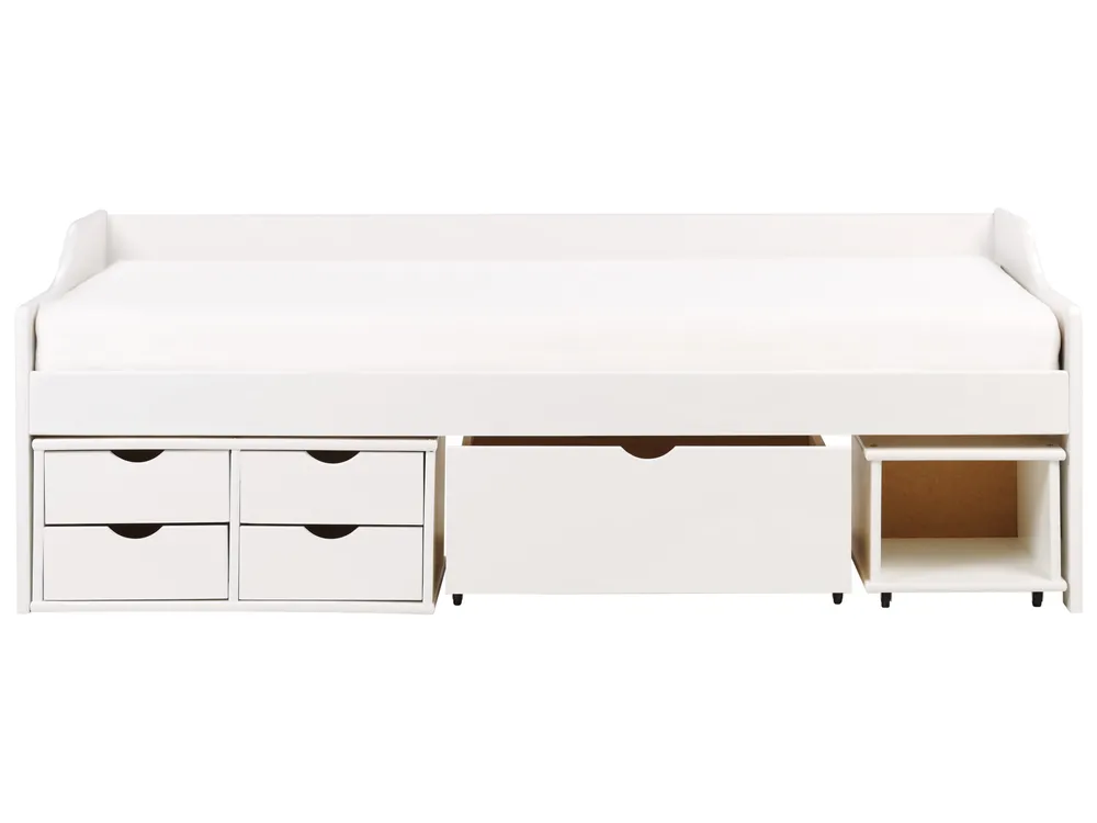 Daybed with Storage Pine Wood ROYVILLE 90 x 200 cm (EU Single) White_936566