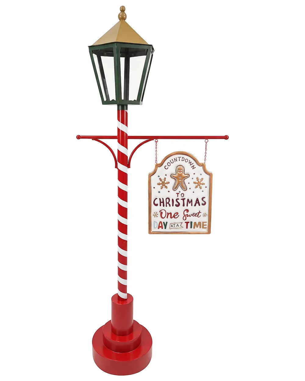 Weihnachtsdekoration KAAVI 140 cm Pollerleuchte Rot / Weiss
