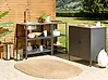 Isla de cocina exterior con fregadero VILAMA Negro Metal