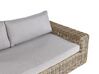 Conjunto de jardim modular 6 lugares em rattan sintético castanho claro PALERMO_927893