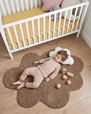 Tappeto per bambini HODKA  Marrone chiaro 80 x 120 cm Cotone con cuscino_1154977