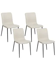 Set di 4 sedie da pranzo GLENDIVE Tessuto Beige chiaro_928973