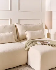 Modular Corner Sofa NERBO Boucle Off-White Left Hand_1033917